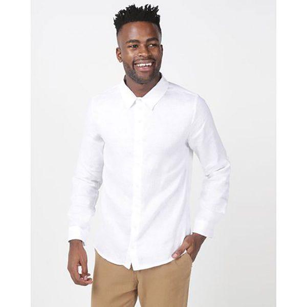 Formal Linen Shirt - White - Front 2