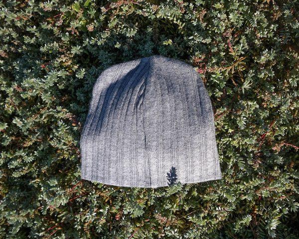Baby Beanie - Grey Melange Cable Knit - Back