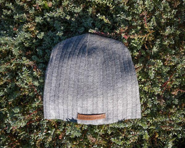 Baby Beanie - Grey Melange Cable Knit - Front