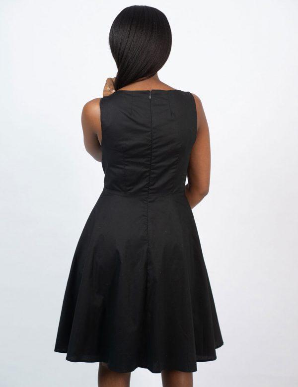 Twist Dress - New Black- Back