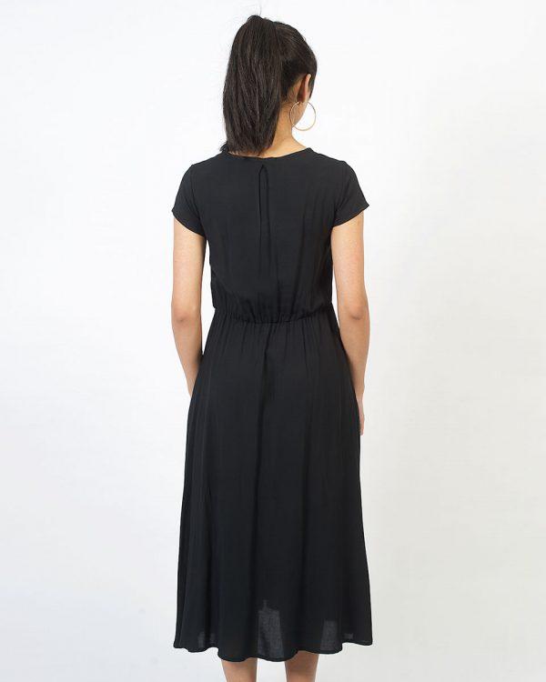 Casual Dress - Black - Back