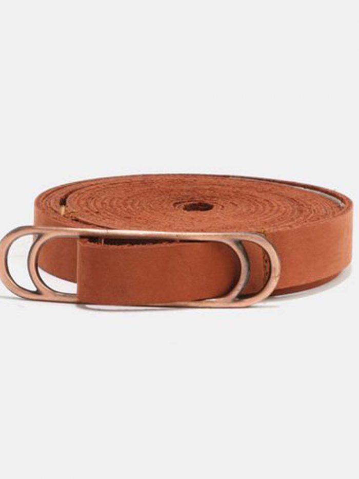 Wraparound Slider Belt - Tan&Br Ant Copper - Front