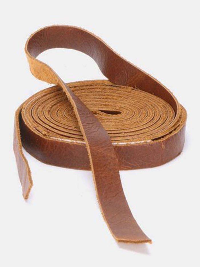 Skinny Wrap Belt - Soft Brown - Front detail