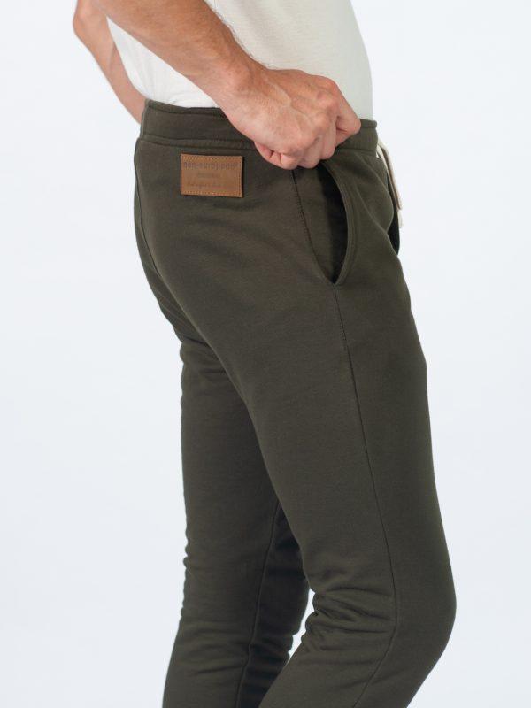 Male Skinny Jogger - Army - Detail 1