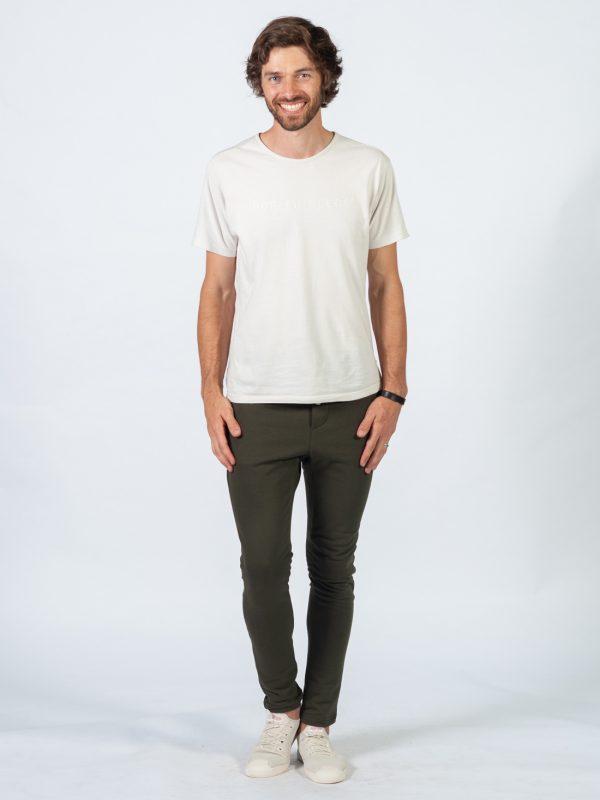 Male Skinny Jogger - Army - Lifestyle shot 1