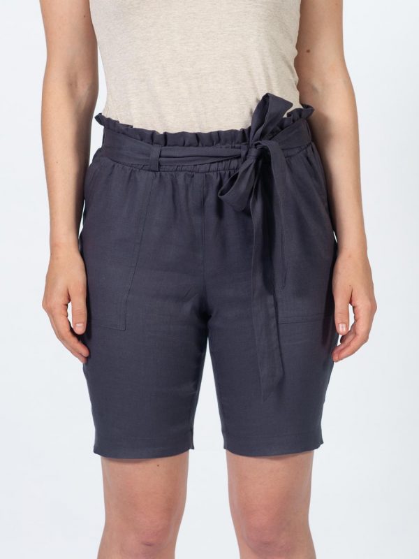 Ladies Leisure Shorts - Slate - Front