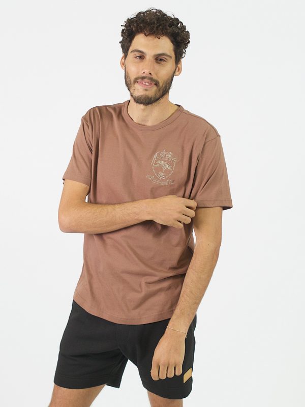 Round Neck Tee - Rose Taupe - Front