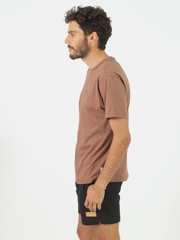 Round Neck Tee - Rose Taupe - Side