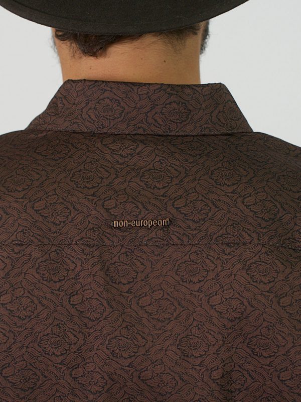 Formal Cotton Shirt - Brown Malva - Detail 1