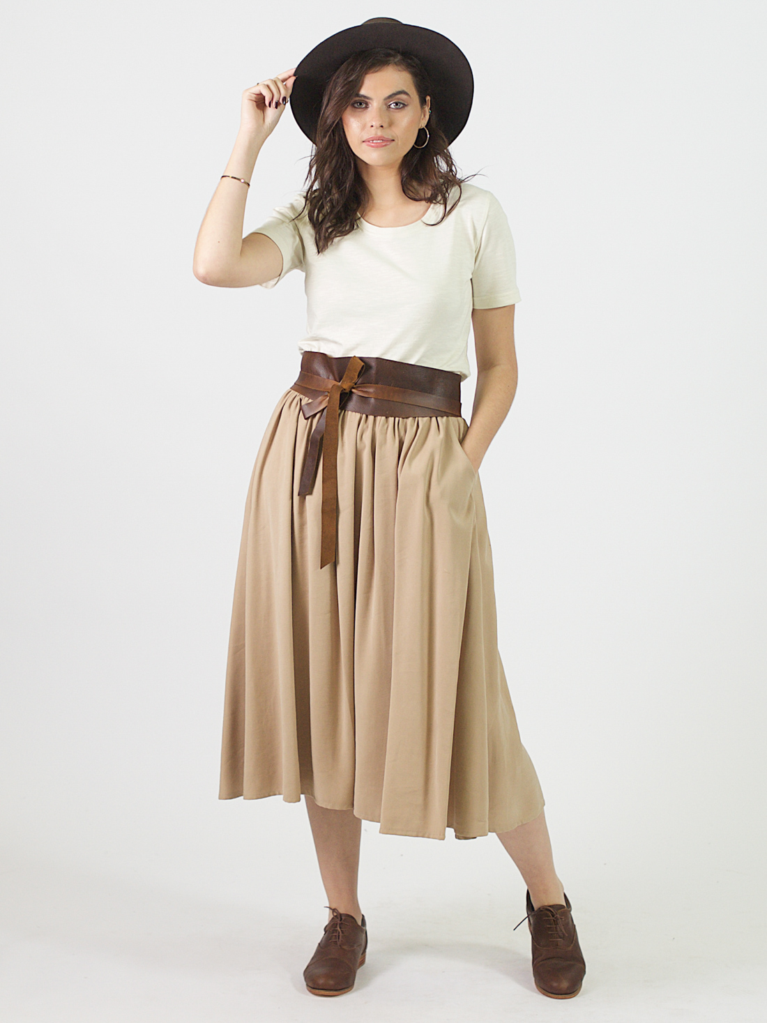 TRENDING Waistline Skirt ~ Stone - non-european®® 2021