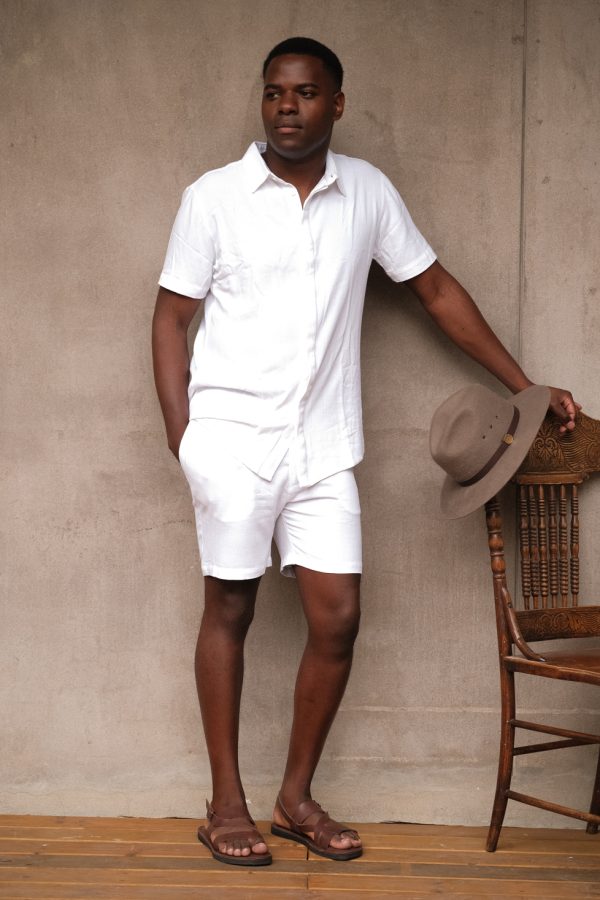 Summer Shirt - Concealed Stand ~ White - Lifestyle Shot
